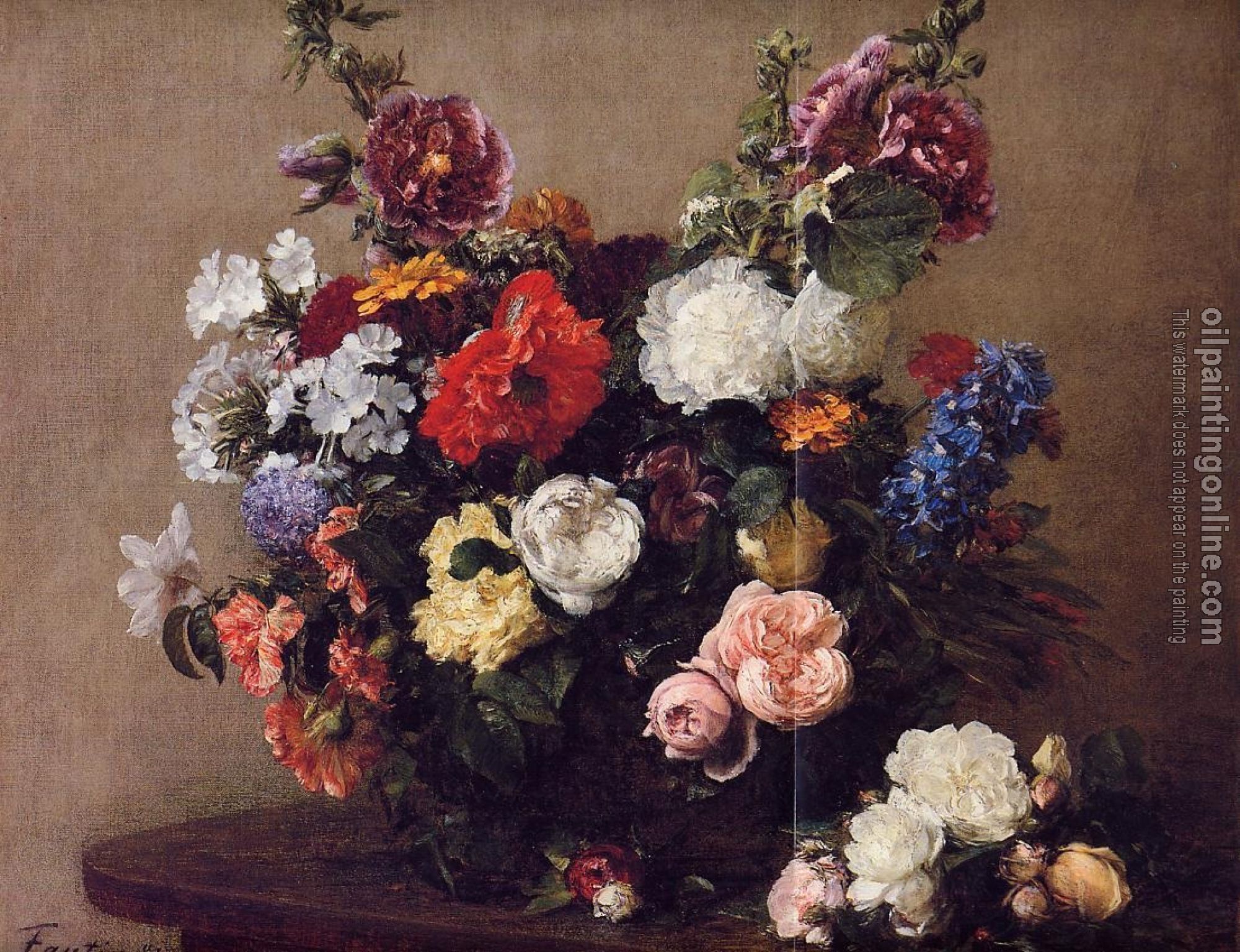 Fantin-Latour, Henri - Bouquet of Diverse Flowers